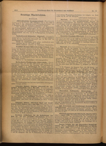 Verordnungs-Blatt für Eisenbahnen und Schiffahrt: Veröffentlichungen in Tarif- und Transport-Angelegenheiten 19020626 Seite: 14