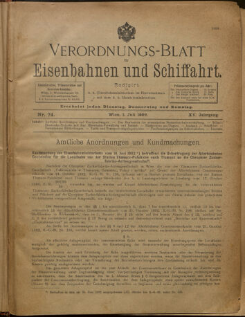 Verordnungs-Blatt für Eisenbahnen und Schiffahrt: Veröffentlichungen in Tarif- und Transport-Angelegenheiten 19020701 Seite: 1