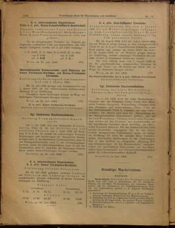 Verordnungs-Blatt für Eisenbahnen und Schiffahrt: Veröffentlichungen in Tarif- und Transport-Angelegenheiten 19020701 Seite: 14