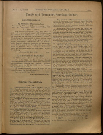 Verordnungs-Blatt für Eisenbahnen und Schiffahrt: Veröffentlichungen in Tarif- und Transport-Angelegenheiten 19020703 Seite: 9