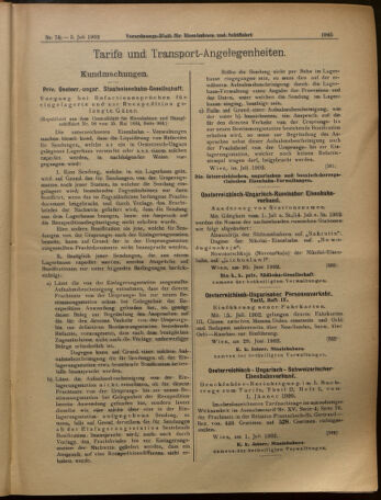 Verordnungs-Blatt für Eisenbahnen und Schiffahrt: Veröffentlichungen in Tarif- und Transport-Angelegenheiten 19020705 Seite: 13