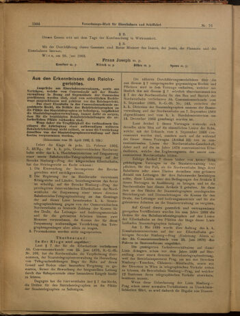 Verordnungs-Blatt für Eisenbahnen und Schiffahrt: Veröffentlichungen in Tarif- und Transport-Angelegenheiten 19020705 Seite: 2