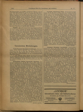 Verordnungs-Blatt für Eisenbahnen und Schiffahrt: Veröffentlichungen in Tarif- und Transport-Angelegenheiten 19020708 Seite: 10