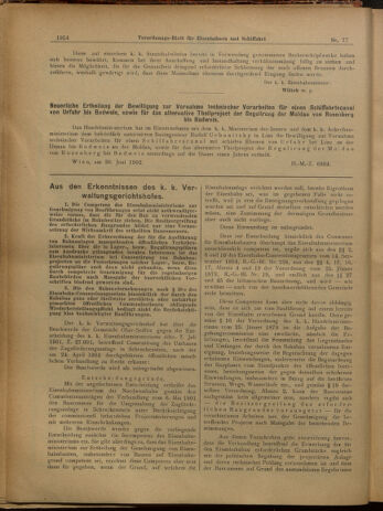 Verordnungs-Blatt für Eisenbahnen und Schiffahrt: Veröffentlichungen in Tarif- und Transport-Angelegenheiten 19020708 Seite: 2