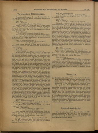 Verordnungs-Blatt für Eisenbahnen und Schiffahrt: Veröffentlichungen in Tarif- und Transport-Angelegenheiten 19020710 Seite: 6