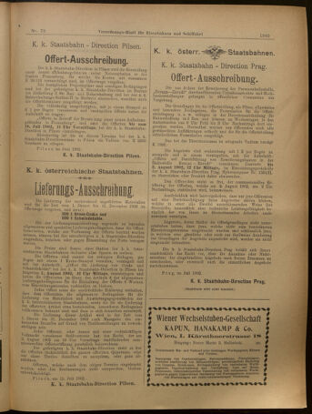 Verordnungs-Blatt für Eisenbahnen und Schiffahrt: Veröffentlichungen in Tarif- und Transport-Angelegenheiten 19020710 Seite: 9