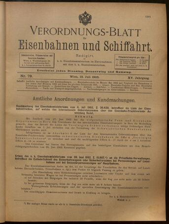 Verordnungs-Blatt für Eisenbahnen und Schiffahrt: Veröffentlichungen in Tarif- und Transport-Angelegenheiten