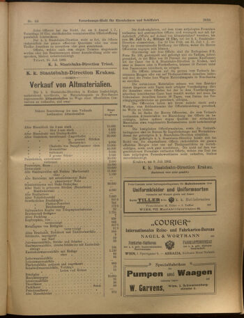 Verordnungs-Blatt für Eisenbahnen und Schiffahrt: Veröffentlichungen in Tarif- und Transport-Angelegenheiten 19020715 Seite: 20