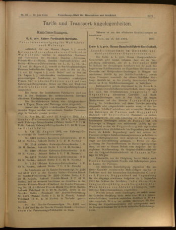 Verordnungs-Blatt für Eisenbahnen und Schiffahrt: Veröffentlichungen in Tarif- und Transport-Angelegenheiten 19020719 Seite: 11