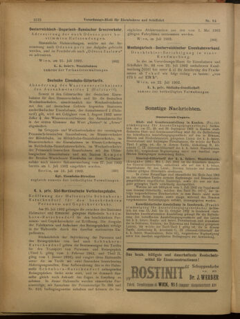 Verordnungs-Blatt für Eisenbahnen und Schiffahrt: Veröffentlichungen in Tarif- und Transport-Angelegenheiten 19020724 Seite: 14