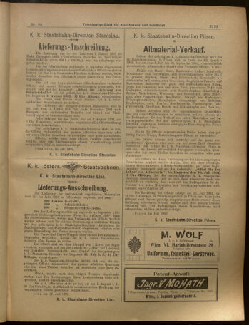 Verordnungs-Blatt für Eisenbahnen und Schiffahrt: Veröffentlichungen in Tarif- und Transport-Angelegenheiten 19020724 Seite: 15