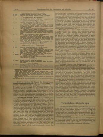 Verordnungs-Blatt für Eisenbahnen und Schiffahrt: Veröffentlichungen in Tarif- und Transport-Angelegenheiten 19020726 Seite: 10