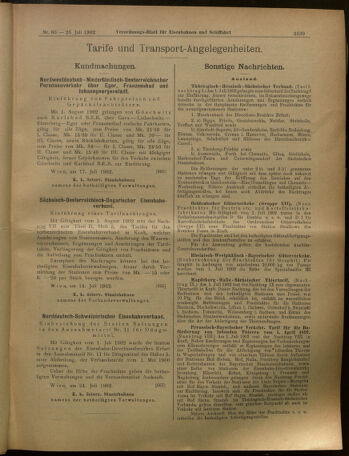 Verordnungs-Blatt für Eisenbahnen und Schiffahrt: Veröffentlichungen in Tarif- und Transport-Angelegenheiten 19020726 Seite: 11