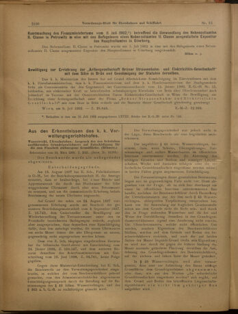 Verordnungs-Blatt für Eisenbahnen und Schiffahrt: Veröffentlichungen in Tarif- und Transport-Angelegenheiten 19020726 Seite: 2