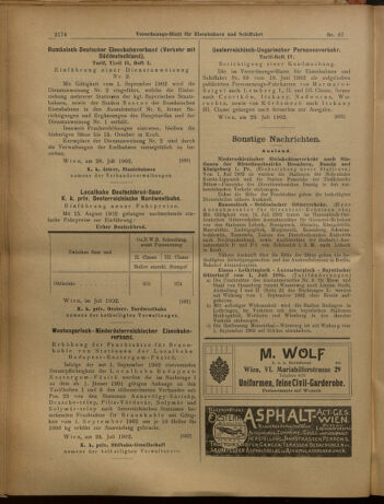 Verordnungs-Blatt für Eisenbahnen und Schiffahrt: Veröffentlichungen in Tarif- und Transport-Angelegenheiten 19020731 Seite: 10