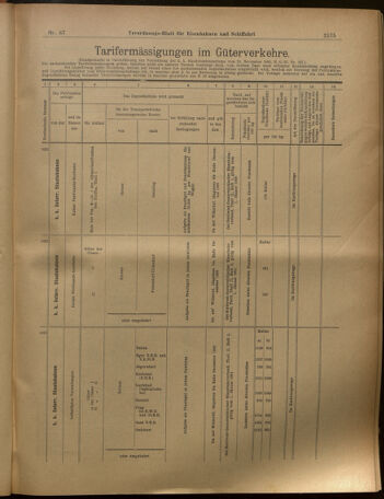 Verordnungs-Blatt für Eisenbahnen und Schiffahrt: Veröffentlichungen in Tarif- und Transport-Angelegenheiten 19020731 Seite: 11