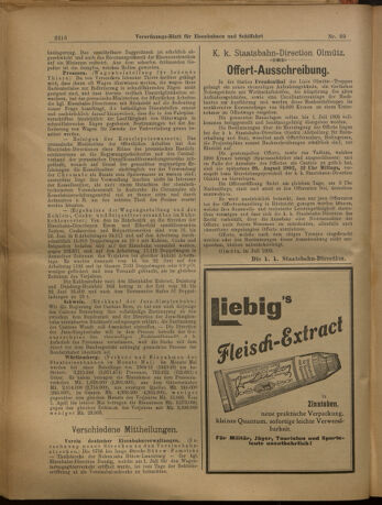 Verordnungs-Blatt für Eisenbahnen und Schiffahrt: Veröffentlichungen in Tarif- und Transport-Angelegenheiten 19020805 Seite: 16