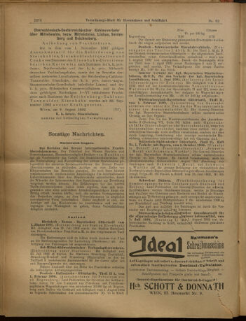 Verordnungs-Blatt für Eisenbahnen und Schiffahrt: Veröffentlichungen in Tarif- und Transport-Angelegenheiten 19020812 Seite: 16