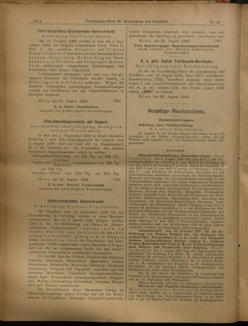 Verordnungs-Blatt für Eisenbahnen und Schiffahrt: Veröffentlichungen in Tarif- und Transport-Angelegenheiten 19020826 Seite: 10