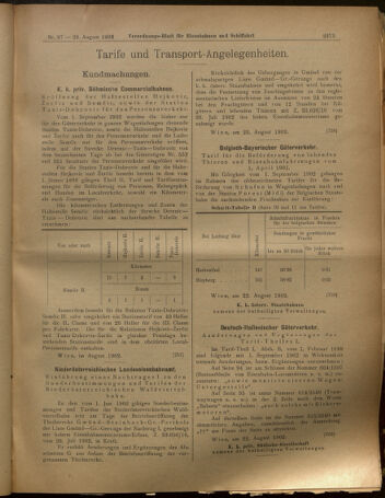 Verordnungs-Blatt für Eisenbahnen und Schiffahrt: Veröffentlichungen in Tarif- und Transport-Angelegenheiten 19020826 Seite: 9