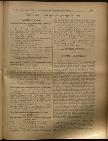 Verordnungs-Blatt für Eisenbahnen und Schiffahrt: Veröffentlichungen in Tarif- und Transport-Angelegenheiten 19020906 Seite: 19