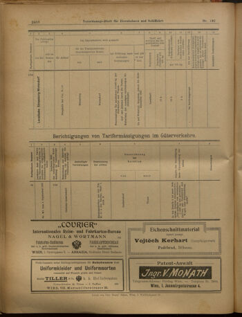 Verordnungs-Blatt für Eisenbahnen und Schiffahrt: Veröffentlichungen in Tarif- und Transport-Angelegenheiten 19020906 Seite: 24