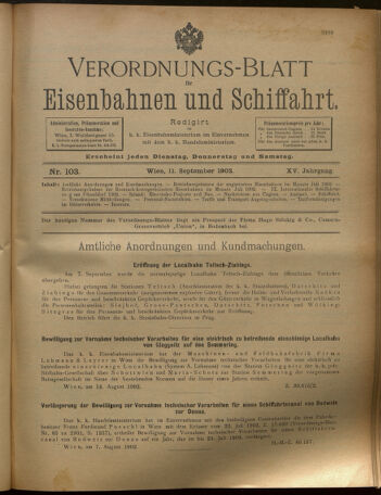 Verordnungs-Blatt für Eisenbahnen und Schiffahrt: Veröffentlichungen in Tarif- und Transport-Angelegenheiten