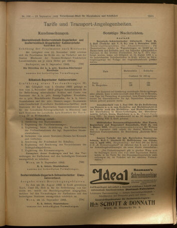 Verordnungs-Blatt für Eisenbahnen und Schiffahrt: Veröffentlichungen in Tarif- und Transport-Angelegenheiten 19020913 Seite: 13