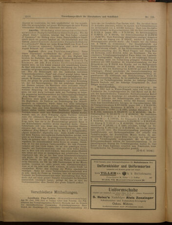 Verordnungs-Blatt für Eisenbahnen und Schiffahrt: Veröffentlichungen in Tarif- und Transport-Angelegenheiten 19020916 Seite: 10