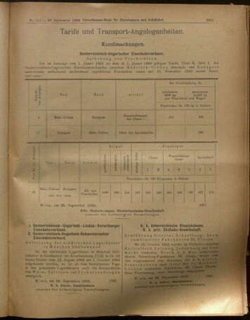 Verordnungs-Blatt für Eisenbahnen und Schiffahrt: Veröffentlichungen in Tarif- und Transport-Angelegenheiten 19020930 Seite: 9