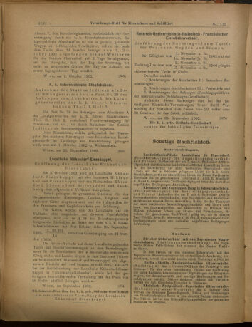 Verordnungs-Blatt für Eisenbahnen und Schiffahrt: Veröffentlichungen in Tarif- und Transport-Angelegenheiten 19021002 Seite: 10