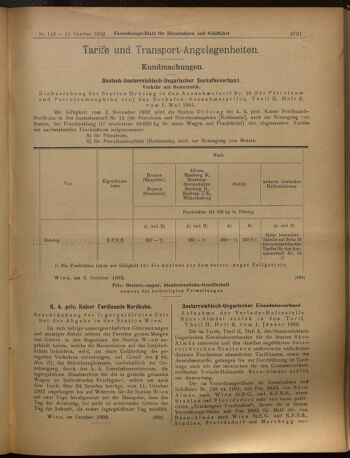 Verordnungs-Blatt für Eisenbahnen und Schiffahrt: Veröffentlichungen in Tarif- und Transport-Angelegenheiten 19021011 Seite: 17