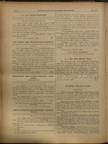 Verordnungs-Blatt für Eisenbahnen und Schiffahrt: Veröffentlichungen in Tarif- und Transport-Angelegenheiten 19021014 Seite: 12