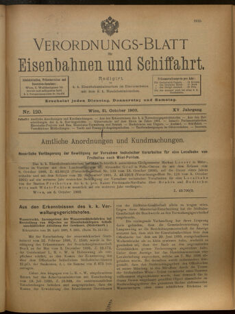 Verordnungs-Blatt für Eisenbahnen und Schiffahrt: Veröffentlichungen in Tarif- und Transport-Angelegenheiten 19021021 Seite: 1