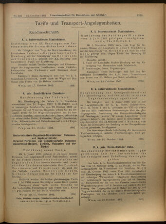 Verordnungs-Blatt für Eisenbahnen und Schiffahrt: Veröffentlichungen in Tarif- und Transport-Angelegenheiten 19021021 Seite: 11