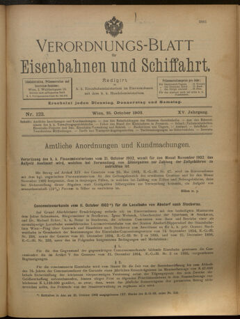 Verordnungs-Blatt für Eisenbahnen und Schiffahrt: Veröffentlichungen in Tarif- und Transport-Angelegenheiten 19021025 Seite: 1