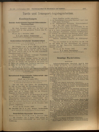 Verordnungs-Blatt für Eisenbahnen und Schiffahrt: Veröffentlichungen in Tarif- und Transport-Angelegenheiten 19021104 Seite: 5