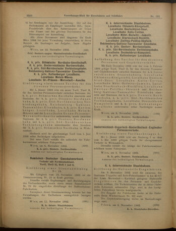 Verordnungs-Blatt für Eisenbahnen und Schiffahrt: Veröffentlichungen in Tarif- und Transport-Angelegenheiten 19021115 Seite: 9