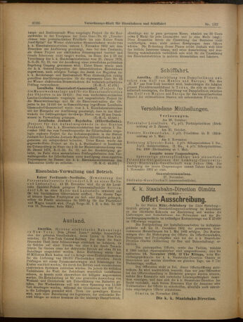 Verordnungs-Blatt für Eisenbahnen und Schiffahrt: Veröffentlichungen in Tarif- und Transport-Angelegenheiten 19021118 Seite: 6