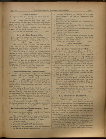 Verordnungs-Blatt für Eisenbahnen und Schiffahrt: Veröffentlichungen in Tarif- und Transport-Angelegenheiten 19021120 Seite: 11