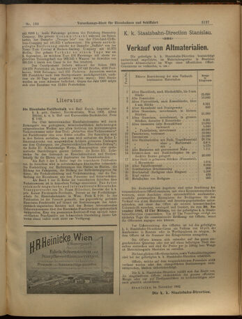 Verordnungs-Blatt für Eisenbahnen und Schiffahrt: Veröffentlichungen in Tarif- und Transport-Angelegenheiten 19021120 Seite: 7