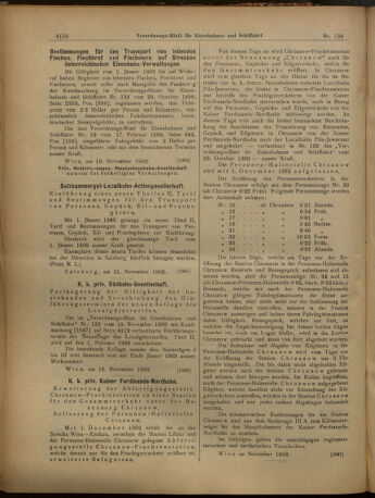 Verordnungs-Blatt für Eisenbahnen und Schiffahrt: Veröffentlichungen in Tarif- und Transport-Angelegenheiten 19021122 Seite: 10