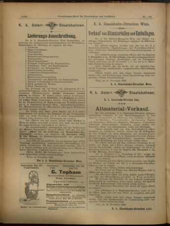 Verordnungs-Blatt für Eisenbahnen und Schiffahrt: Veröffentlichungen in Tarif- und Transport-Angelegenheiten 19021122 Seite: 8