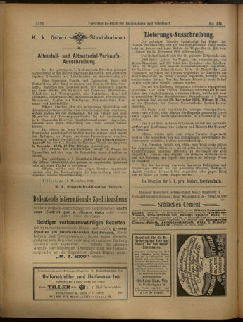 Verordnungs-Blatt für Eisenbahnen und Schiffahrt: Veröffentlichungen in Tarif- und Transport-Angelegenheiten 19021125 Seite: 14