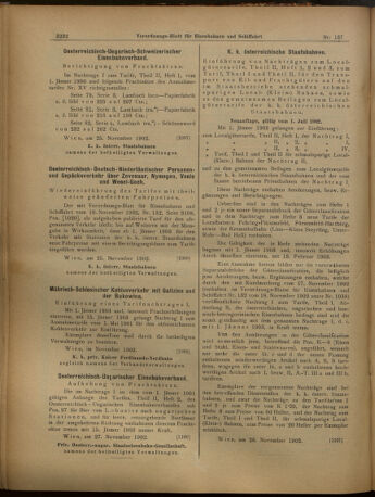 Verordnungs-Blatt für Eisenbahnen und Schiffahrt: Veröffentlichungen in Tarif- und Transport-Angelegenheiten 19021129 Seite: 8