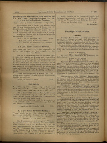 Verordnungs-Blatt für Eisenbahnen und Schiffahrt: Veröffentlichungen in Tarif- und Transport-Angelegenheiten 19021202 Seite: 10