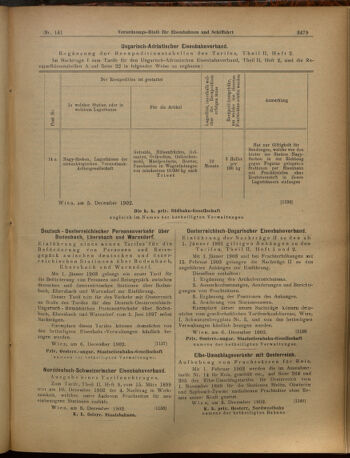 Verordnungs-Blatt für Eisenbahnen und Schiffahrt: Veröffentlichungen in Tarif- und Transport-Angelegenheiten 19021211 Seite: 11