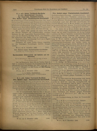 Verordnungs-Blatt für Eisenbahnen und Schiffahrt: Veröffentlichungen in Tarif- und Transport-Angelegenheiten 19021211 Seite: 12