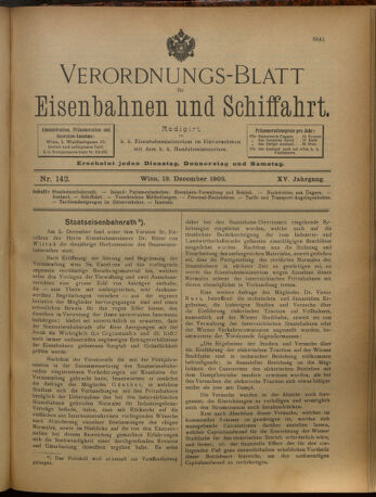 Verordnungs-Blatt für Eisenbahnen und Schiffahrt: Veröffentlichungen in Tarif- und Transport-Angelegenheiten 19021213 Seite: 1