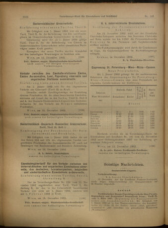 Verordnungs-Blatt für Eisenbahnen und Schiffahrt: Veröffentlichungen in Tarif- und Transport-Angelegenheiten 19021216 Seite: 12